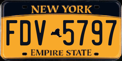 NY license plate FDV5797