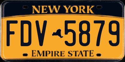 NY license plate FDV5879