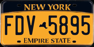 NY license plate FDV5895