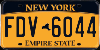 NY license plate FDV6044