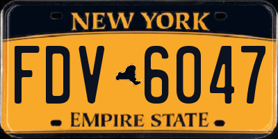 NY license plate FDV6047