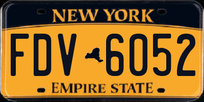 NY license plate FDV6052