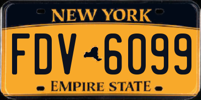 NY license plate FDV6099