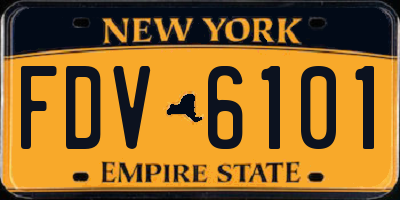 NY license plate FDV6101