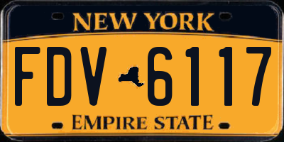 NY license plate FDV6117
