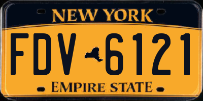 NY license plate FDV6121