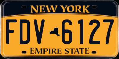 NY license plate FDV6127