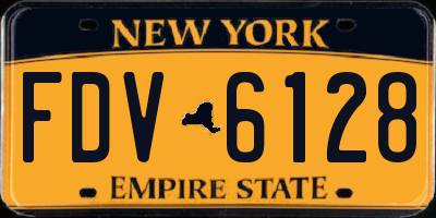 NY license plate FDV6128