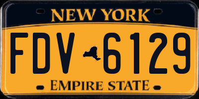NY license plate FDV6129