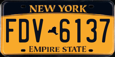 NY license plate FDV6137
