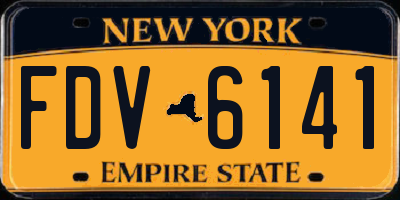 NY license plate FDV6141