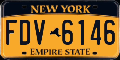 NY license plate FDV6146