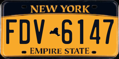 NY license plate FDV6147