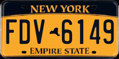 NY license plate FDV6149