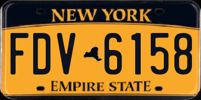 NY license plate FDV6158