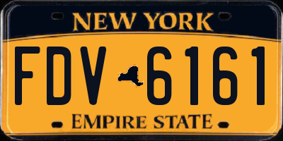 NY license plate FDV6161