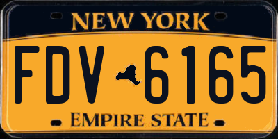 NY license plate FDV6165