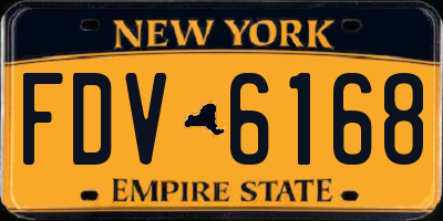 NY license plate FDV6168