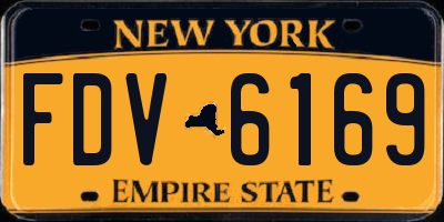 NY license plate FDV6169