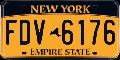 NY license plate FDV6176