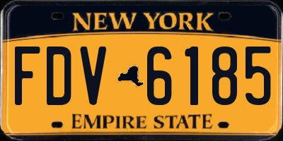 NY license plate FDV6185