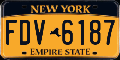 NY license plate FDV6187
