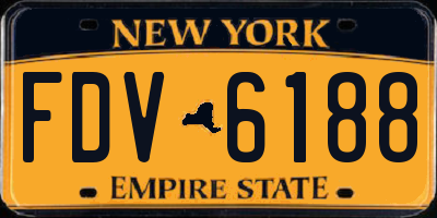 NY license plate FDV6188