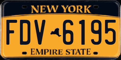 NY license plate FDV6195