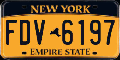 NY license plate FDV6197