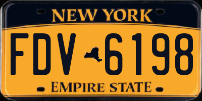 NY license plate FDV6198