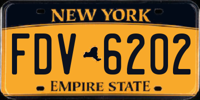 NY license plate FDV6202