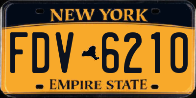 NY license plate FDV6210