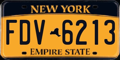 NY license plate FDV6213