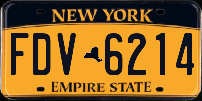 NY license plate FDV6214