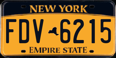 NY license plate FDV6215