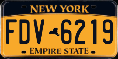 NY license plate FDV6219