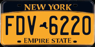 NY license plate FDV6220