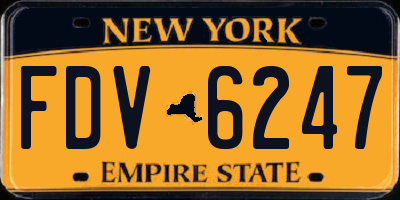 NY license plate FDV6247