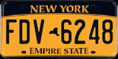 NY license plate FDV6248
