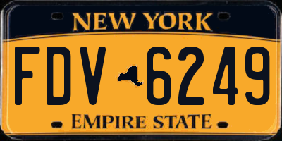 NY license plate FDV6249