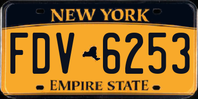 NY license plate FDV6253