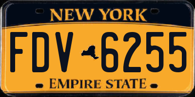 NY license plate FDV6255