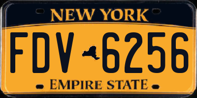 NY license plate FDV6256