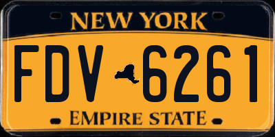 NY license plate FDV6261