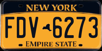 NY license plate FDV6273
