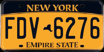 NY license plate FDV6276