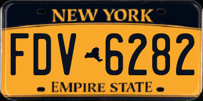 NY license plate FDV6282