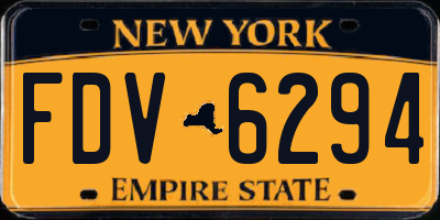 NY license plate FDV6294