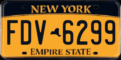 NY license plate FDV6299