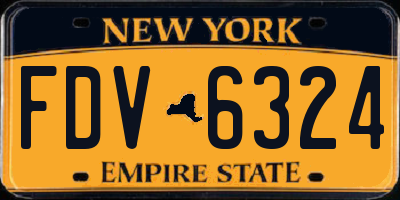NY license plate FDV6324